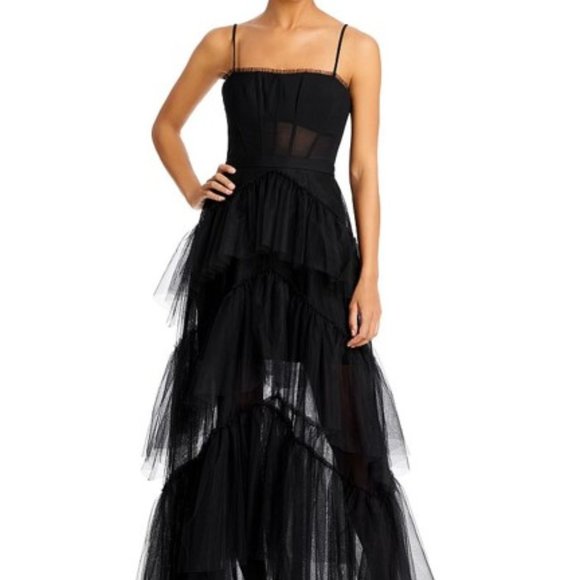 BCBGMaxazria Tulle Corset Essential Gown - Picture 1 of 4